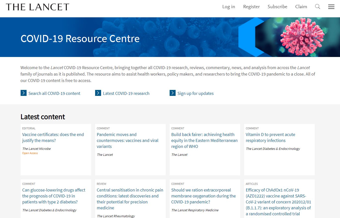 Centro de recursos The Lancet COVID19 AlignMNH