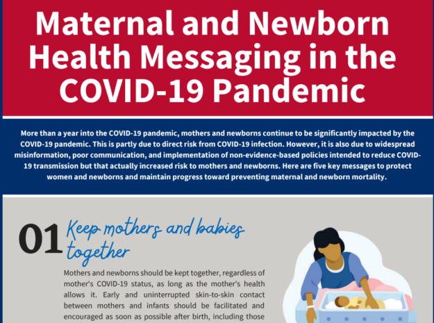 Salud materna y neonatal Mensajes de salud en la pandemia de COVID-19 Infografía