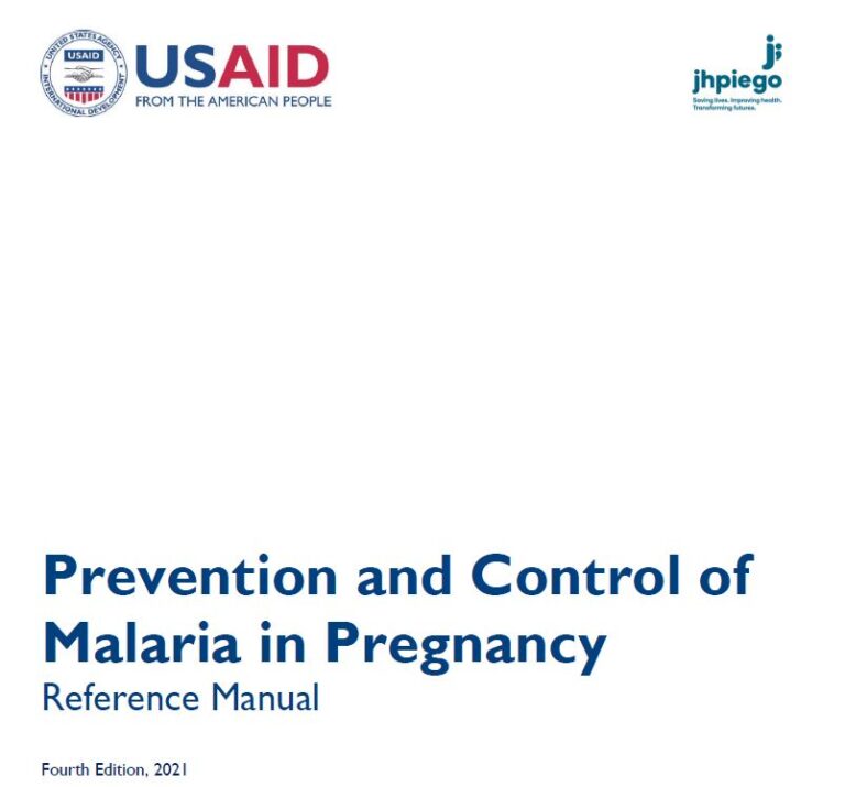 Prevention and Control of Malaria in Pregnancy Reference Manual
